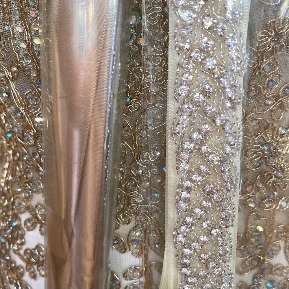 Classy Silver Rhinestone Sash - image 5